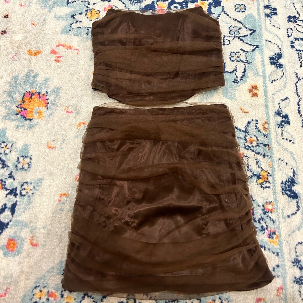Do+Be tule corset top with matching skirt